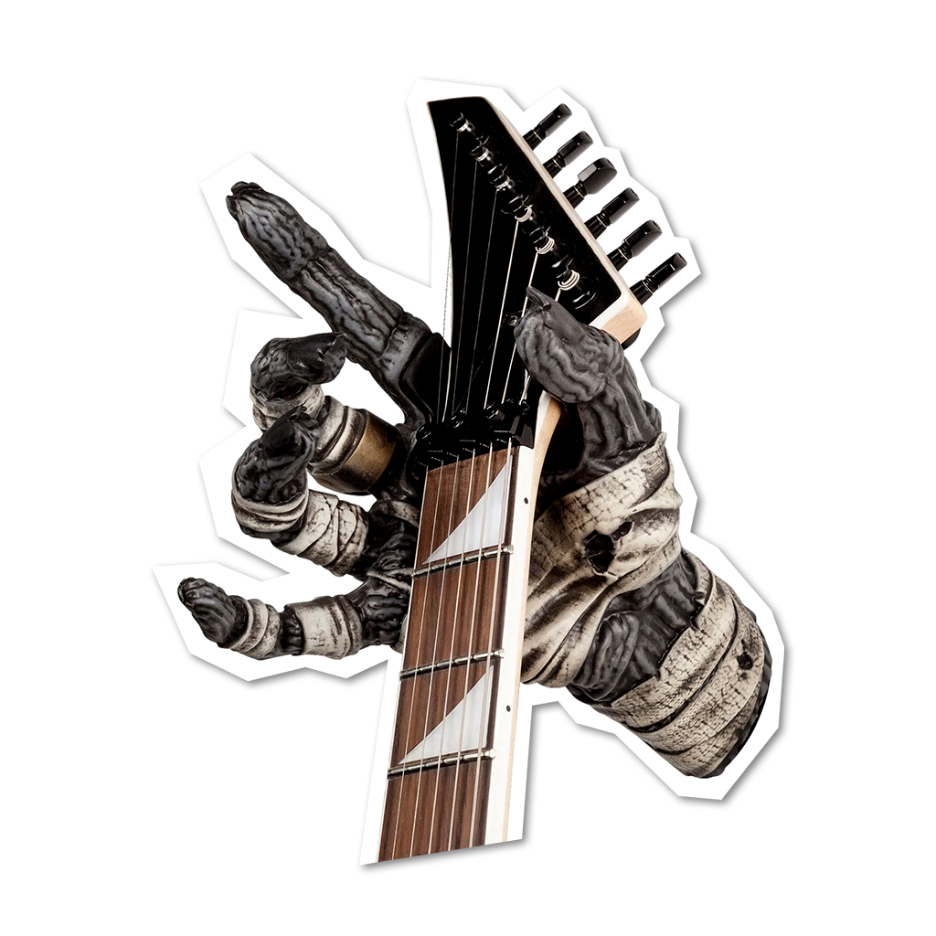 Mummy right hand guitar hanger. 