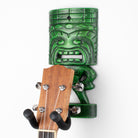 Green ukulele hanger wall mount in green. 