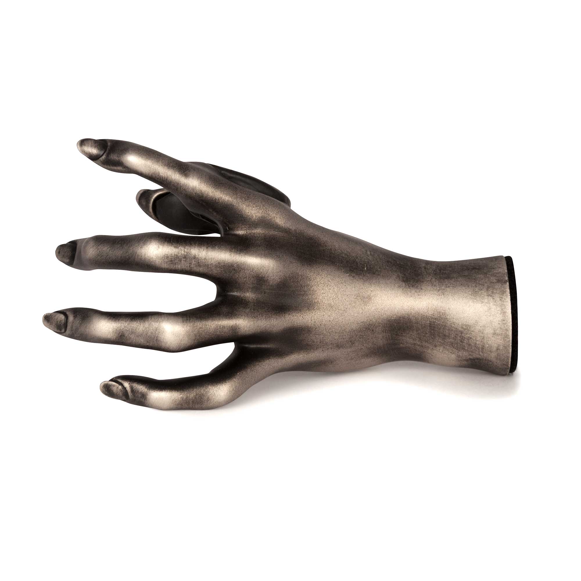 Silver color female hand guitar hanger. 